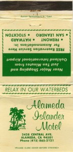 Alameda Islander Motel, Relax In Our Waterbeds, 2428 Central Ave., Alameda, California 